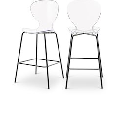Clarion Matte Black Stool, Set of 2