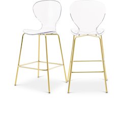 Clarion Gold Metal Stool, Set of 2