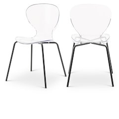 Clarion Matte Black Dining Chair, Set of 2