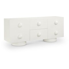 Bubble Cream Rubberwood with Oak Veneer Sideboard/Buffet