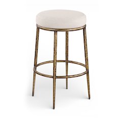 Ferro Beige Performance Fabric Upholstered Bar Stool