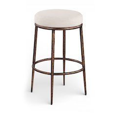 Ferro Beige Performance Fabric Upholstered Bar Stool