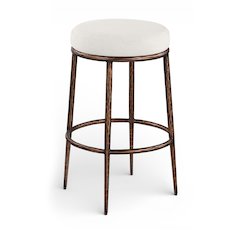 Ferro Cream Performance Fabric Upholstered Bar Stool
