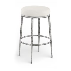 Ferro Cream Performance Fabric Upholstered Bar Stool