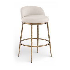 Ferro Beige Performance Fabric Upholstered Bar Stool