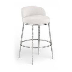 Ferro Cream Performance Fabric Upholstered Bar Stool