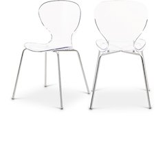 Clarion Chrome Metal Dining Chair, Set of 2