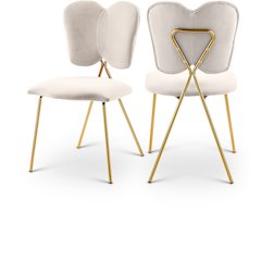 Angel Cream Velvet Dining Chair, Set of 2