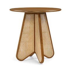 Butterfly 36" Brown / Natural Solid Wood And Natural Cane Counter Height Table
