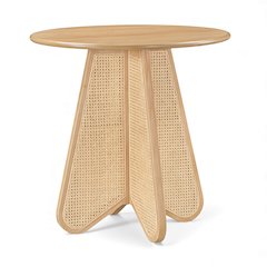 Butterfly 36" Natural Solid Wood And Natural Cane Counter Height Table