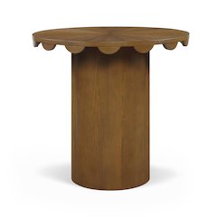 Dahlia 36" Brown Solid Wood And Natural Cane Counter Height Table