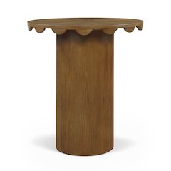 Dahlia 36" Brown Solid Wood And Natural Cane Bar Height Table
