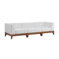 Contemporary White Fabric Outdoor Modular Sofa For Patio</S>
