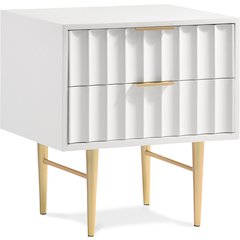 Modernist White Gloss Night Stand