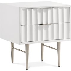Modernist White Gloss Night Stand