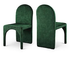 Summer Green Velvet Dining Side Chair, Set of 2