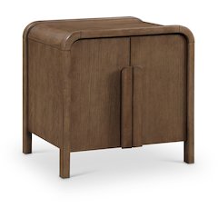 Harmony Brown Oak Veneer Rubberwood Night Stand