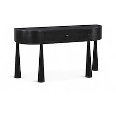 Oasis Black Acacia Veneer And Solid Wood Console Table