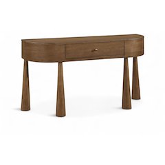 Oasis Brown Acacia Veneer And Solid Wood Console Table