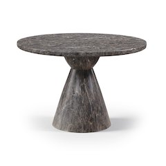 Aquino 43.5" Brown Concrete Indoor/Outdoor Dining Table