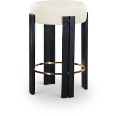 Harrison Cream Vegan Leather Counter Stool