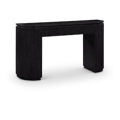 Astrid Black Solid Wood And Oak Veneer Console Table