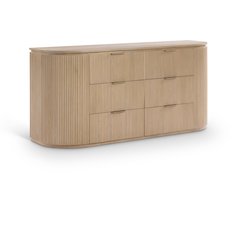 Astrid Natural Solid Wood And Oak Veneer Dresser