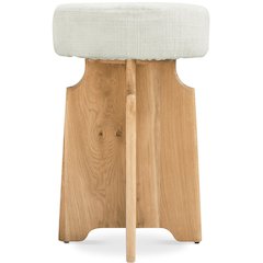 Jasper Cream Boucle Fabric Stool