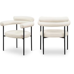 Blake Cream Vegan Leather Dining Chair, Set of 2
