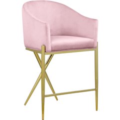 Xavier Pink Velvet Counter Stool