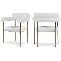 Blake Cream Boucle Fabric Dining Chair, Set of 2