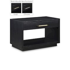Avery Black Wood Veneer Night Stand