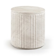 Catania White Concrete Indoor/Outdoor End Table
