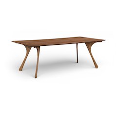 Glenwood 86.75" Brown Solid Wood And Walnut Veneer Dining Table