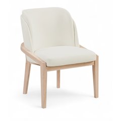 Navo Cream Vegan Leather Upholstered Dining Chair