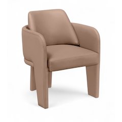 Vanda Tan Vegan Leather Upholstered Dining Chair