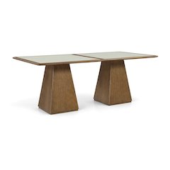 Atrium 78" Brown Wood Dining Table