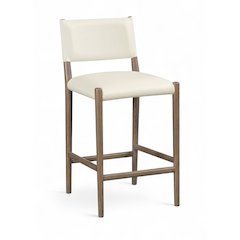 Andie Cream Vegan Leather Upholstered Counter Stool