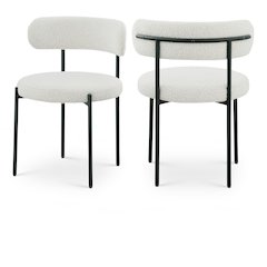 Beacon Cream Boucle Fabric Dining Chair, Set of 2