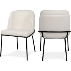 Jagger White Vegan Leather Dining Chair, Set of 2