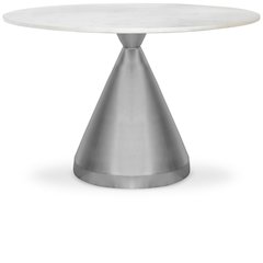 Emery White Marble Dining Table