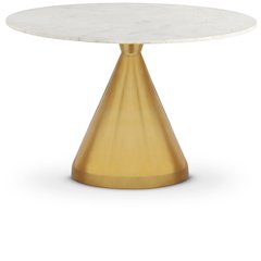 Emery White Marble Dining Table