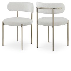 Beacon Cream Boucle Fabric Dining Chair, Set of 2