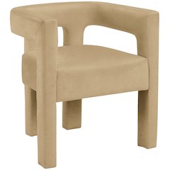 Athena Camel Velvet Dining Chair