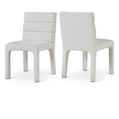 Kai Cream Boucle Fabric Dining Chair, Set of 2
