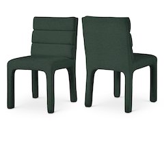 Kai Green Boucle Fabric Dining Chair, Set of 2