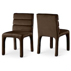 Kai Brown Velvet Dining Chair, Set of 2