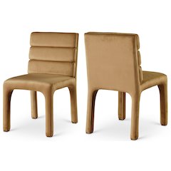 Kai Saddle Velvet Dining Chair, Set of 2