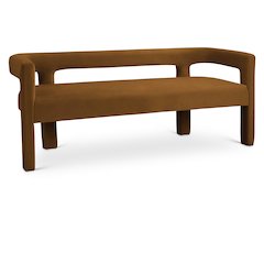 Athena Saddle Velvet Bench