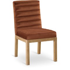 Evelyn Cognac Velvet Dining Chair